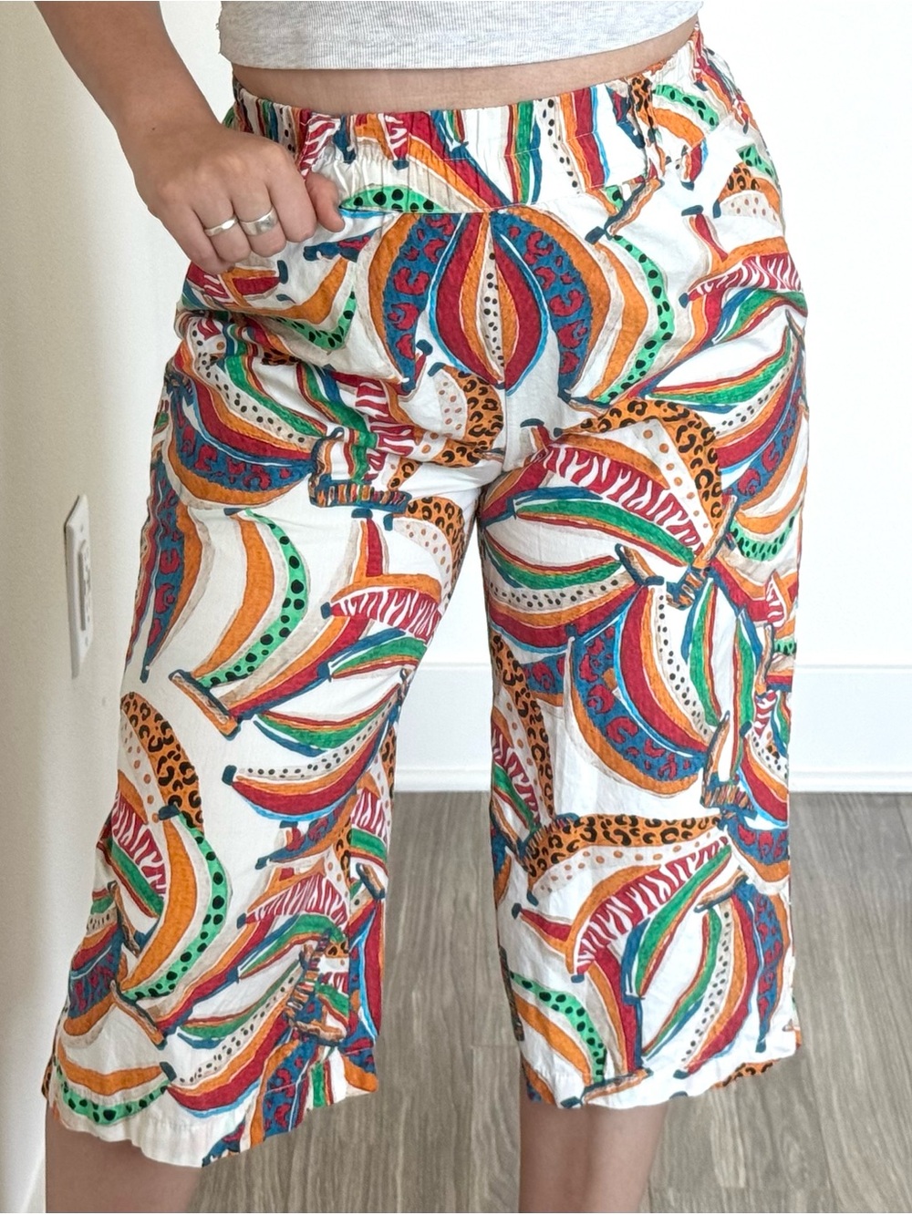 Le Sarte Del Sole Italian Wide Leg Capri Pants